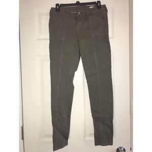 Army green skinny jeans